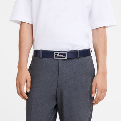 Longchamp Delta Box Men's belt Black/Navy