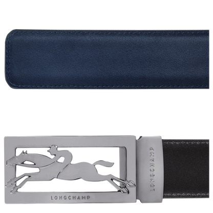 Longchamp Delta Box Men's belt Black/Navy