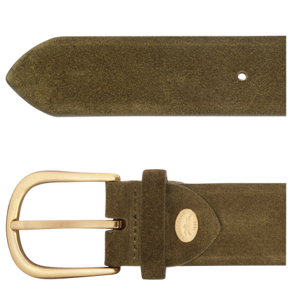 Longchamp French Charm Men's belt Olive