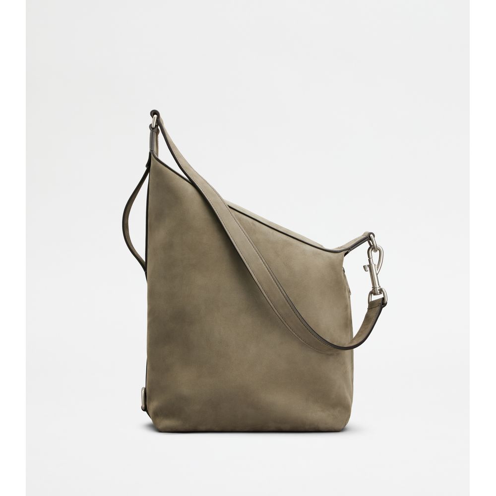 Tods Tods Meda Bag In Nubuck Small Grey