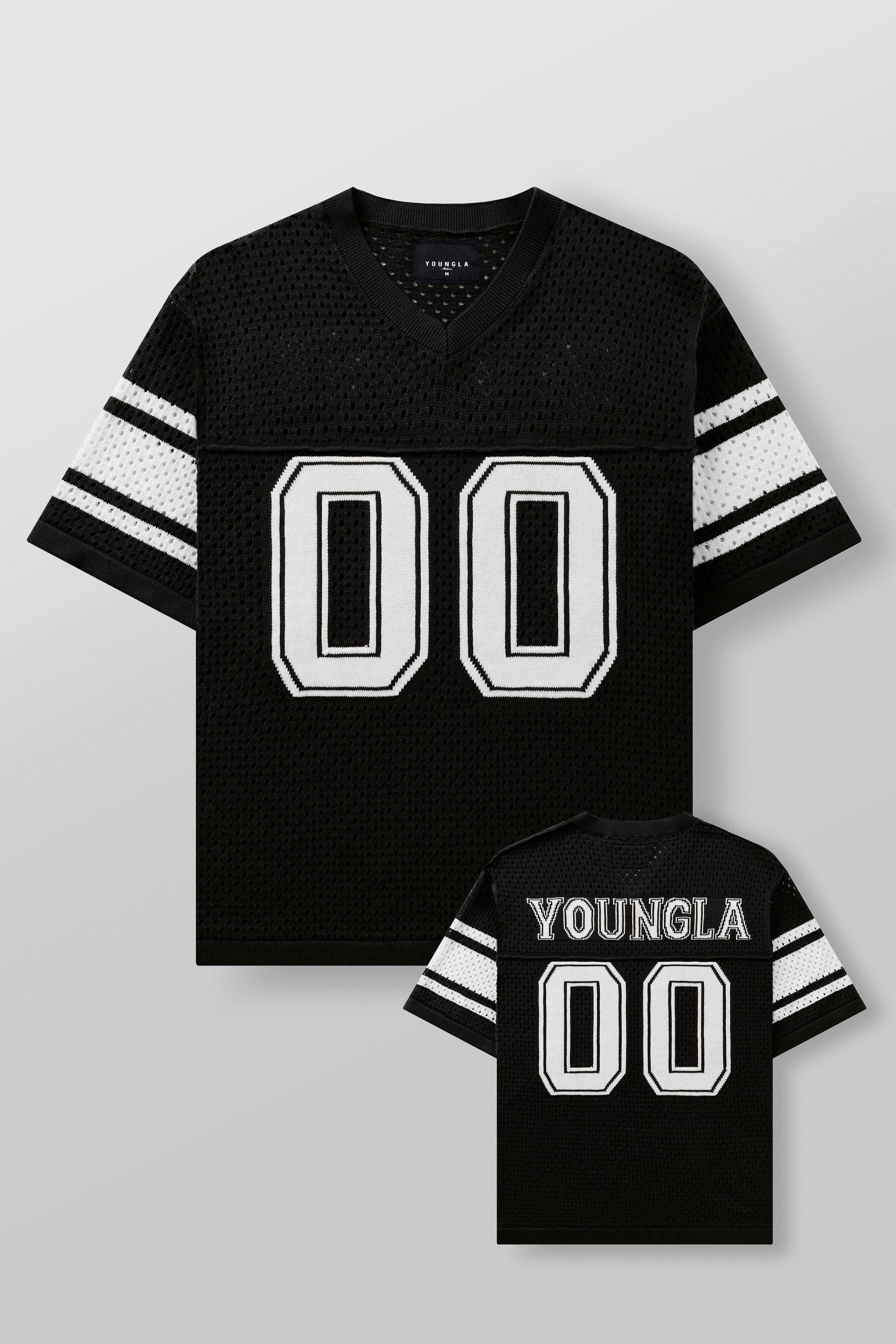 YoungLA 4226 - Varsity Knit Jersey Black