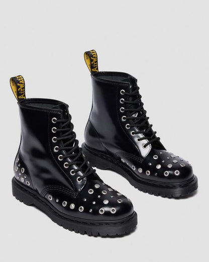 Dr Martens Studded Buttero Leather Boots - Black Buttero