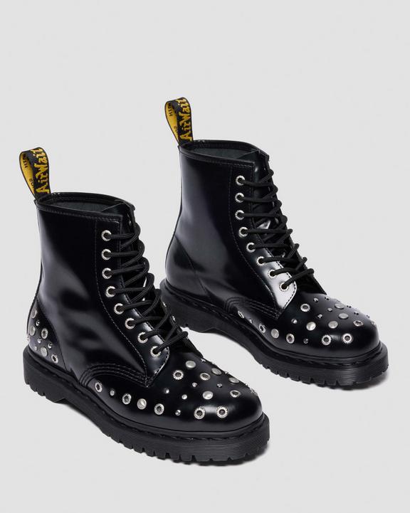 Dr Martens Studded Buttero Leather Boots - Black Buttero