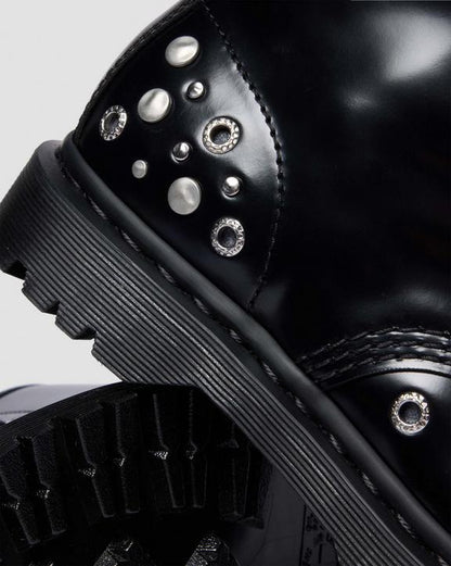 Dr Martens Studded Buttero Leather Boots - Black Buttero