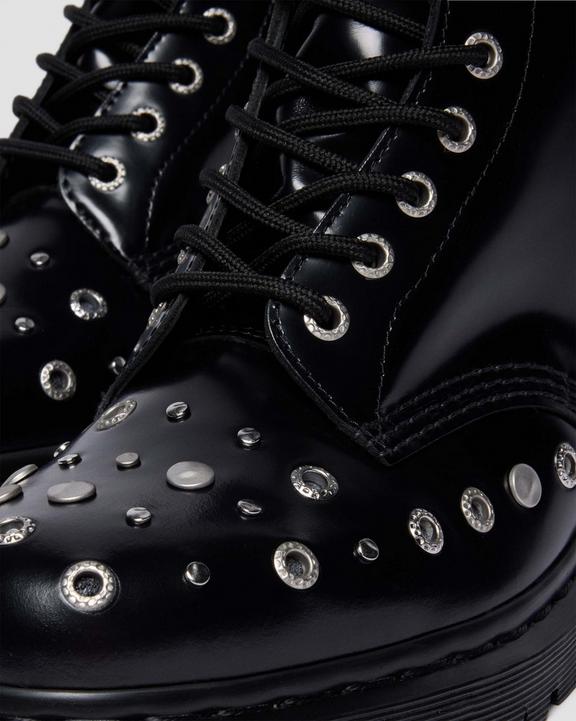 Dr Martens Studded Buttero Leather Boots - Black Buttero