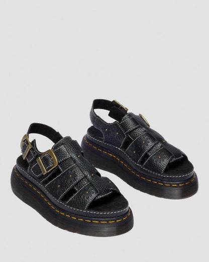 Dr Martens Wrenlie Open Toe - Black Milled Nappa