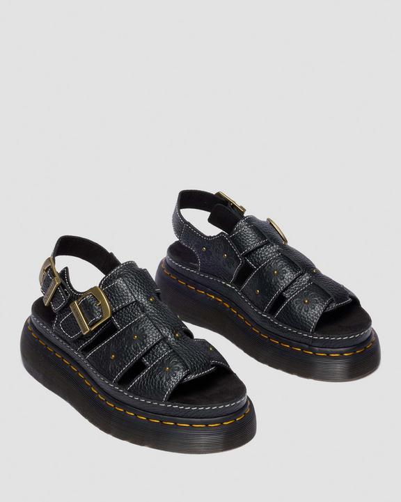 Dr Martens Wrenlie Open Toe - Black Milled Nappa