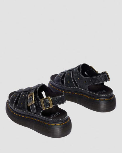 Dr Martens Wrenlie Open Toe - Black Milled Nappa