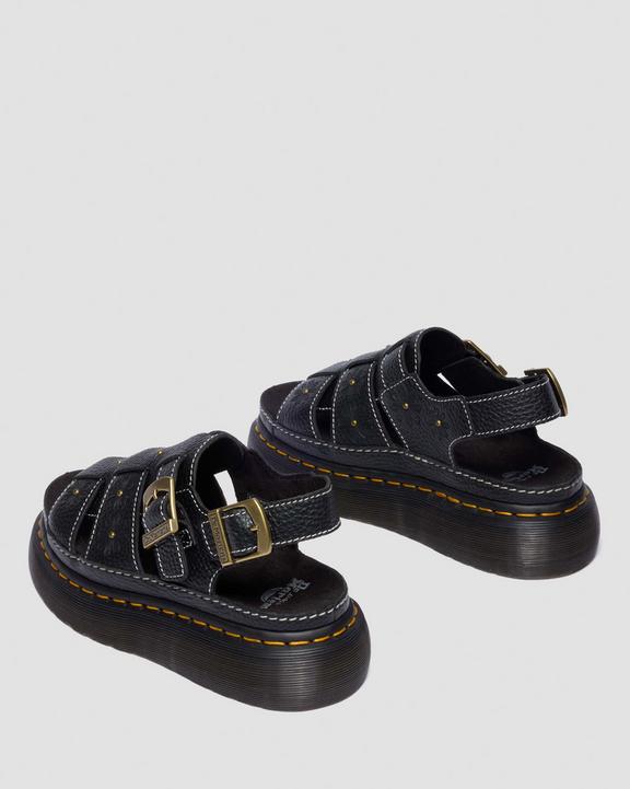 Dr Martens Wrenlie Open Toe - Black Milled Nappa