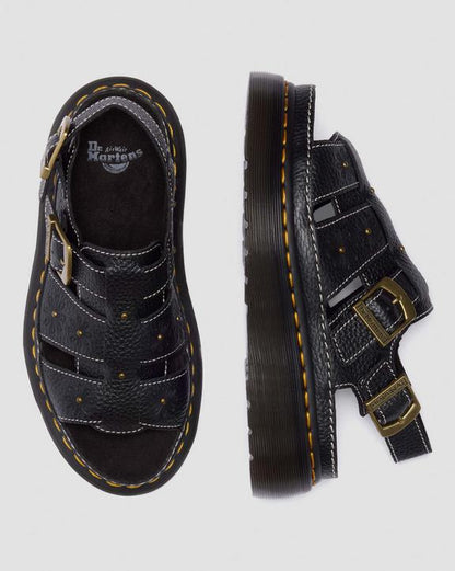 Dr Martens Wrenlie Open Toe - Black Milled Nappa