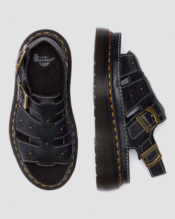 Dr Martens Wrenlie Open Toe - Black Milled Nappa
