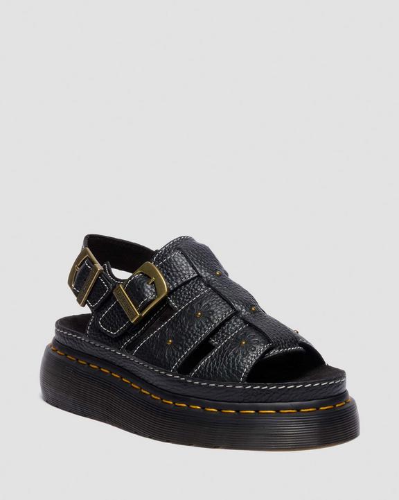 Dr Martens Wrenlie Open Toe - Black Milled Nappa