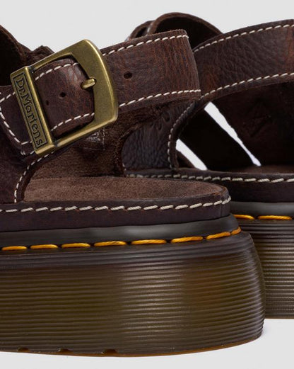 Dr Martens Wrenlie Open Toe - Dark Brown