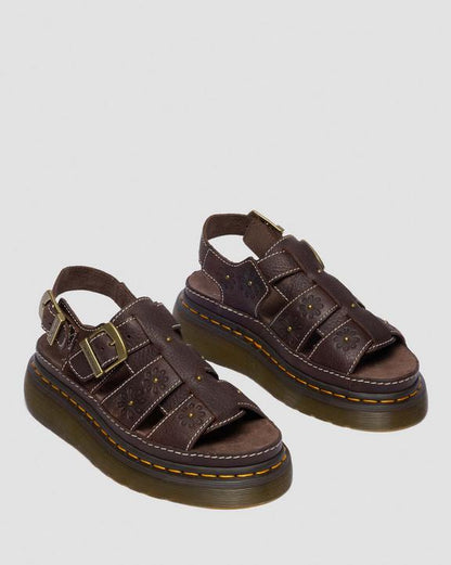 Dr Martens Wrenlie Open Toe - Dark Brown