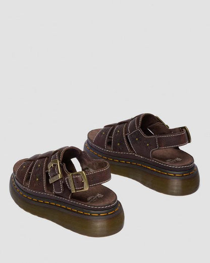 Dr Martens Wrenlie Open Toe - Dark Brown