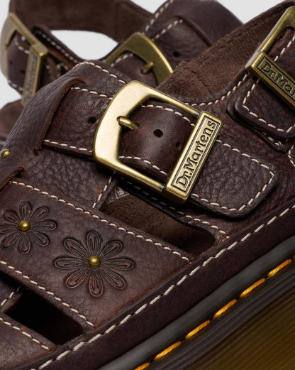 Dr Martens Wrenlie Open Toe - Dark Brown