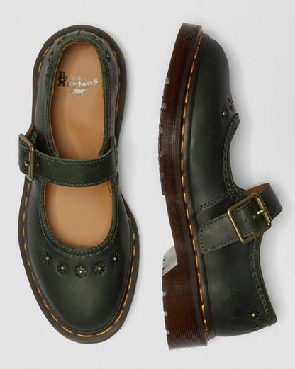 Dr Martens Mary Jane Flower - Dms Green