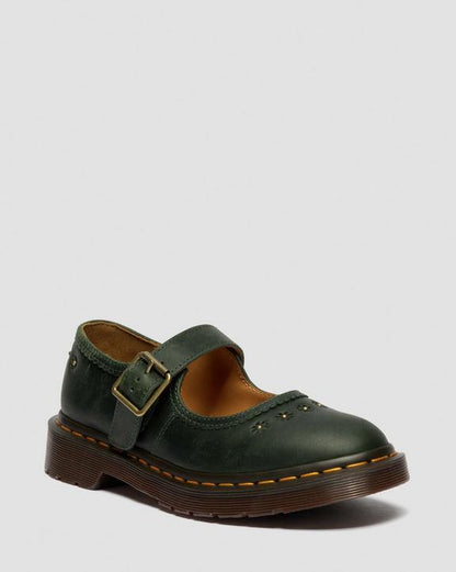 Dr Martens Mary Jane Flower - Dms Green