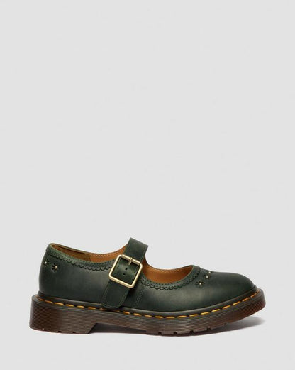 Dr Martens Mary Jane Flower - Dms Green