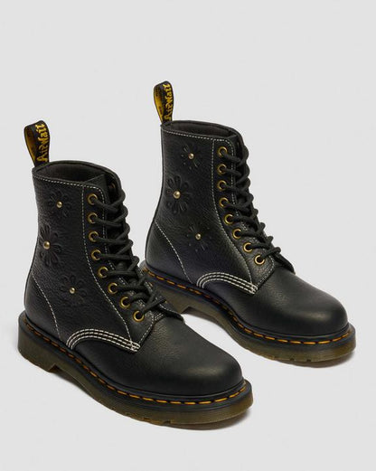 Dr Martens 1460 Pascal Flower - Black