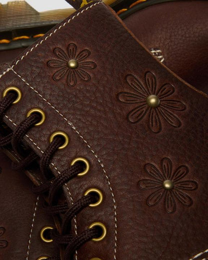 Dr Martens 1460 Pascal Flower - Dark Brown