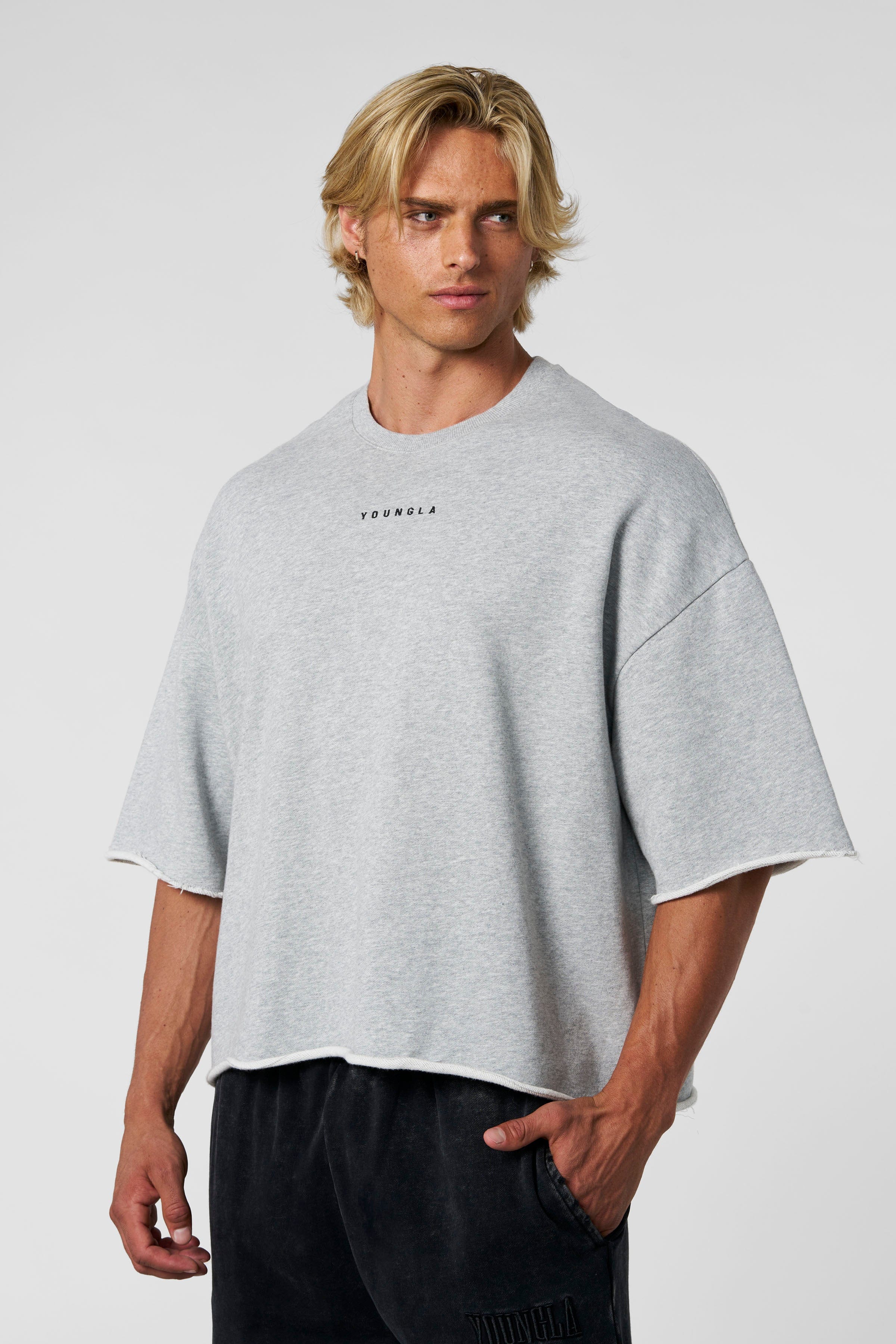 YoungLA 4242 - Terry Oversized tee Heather Grey