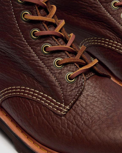 Dr Martens Wild Grain Leather Lace Up Boots - Sepia Brown