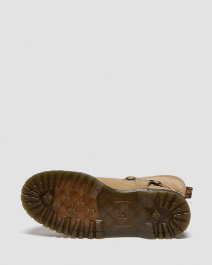 Dr Martens Anistone Hi Suede Biker Boots - Savannah Tan