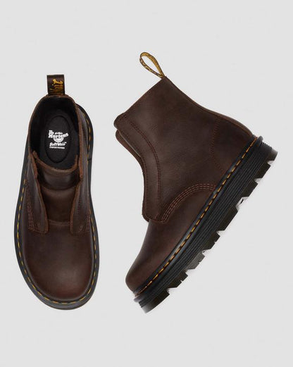 Dr Martens Zebzag Laceless - Dark Brown