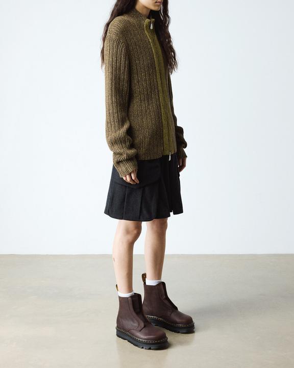 Dr Martens Zebzag Laceless - Dark Brown