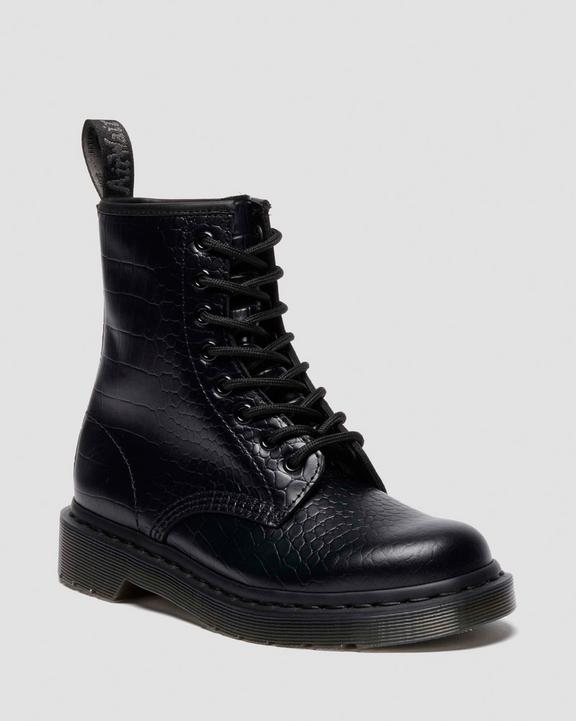 1460 Croco - Black - Womens