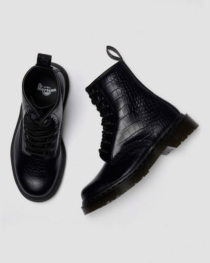 1460 Croco - Black - Womens