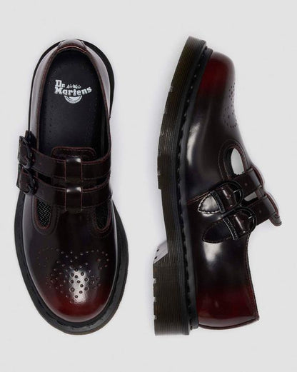 Dr Martens Arcadia Rub Off Leather Mary Jane Shoes - Arcadia