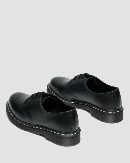 Dr Martens 1461 White Stitch - Black
