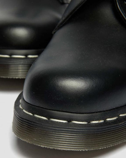 Dr Martens 1461 White Stitch - Black