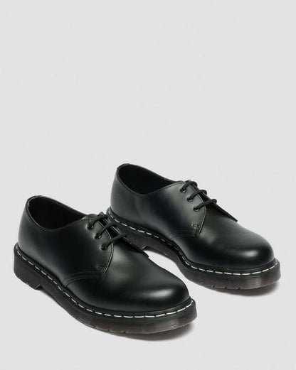Dr Martens 1461 White Stitch - Black