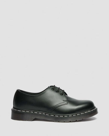 Dr Martens 1461 White Stitch - Black