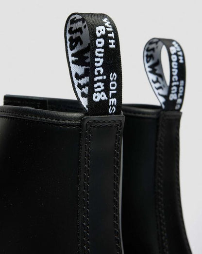 Dr Martens White Stitch Smooth Leather Lace Up Boots - Black