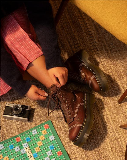 Dr Martens Sinclair Flower - Dark Brown