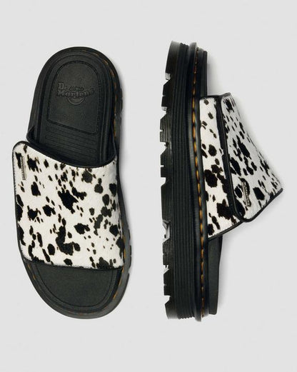 Dr Martens Zebzag Slides - Cream & Black