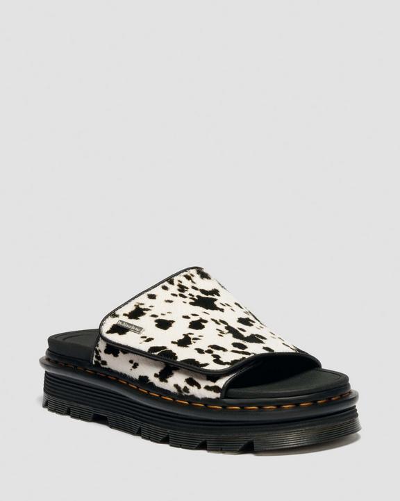 Dr Martens Zebzag Slides - Cream & Black