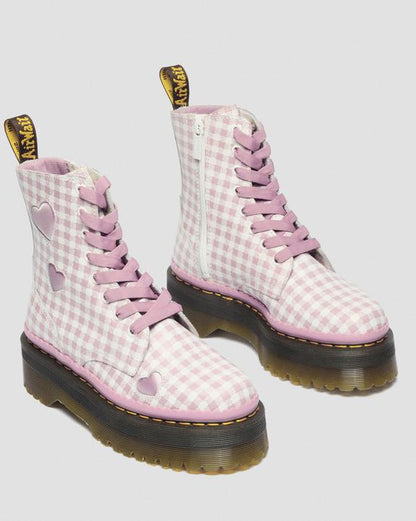 Dr Martens Jadon Heart - White+Dusty Rose