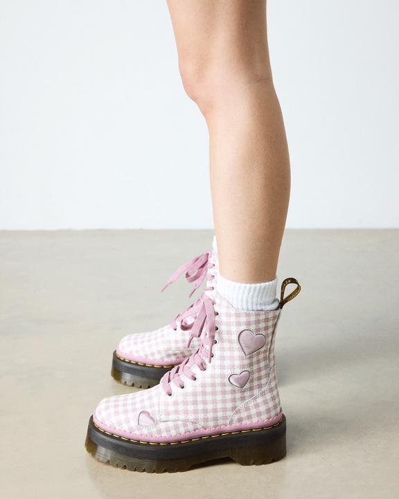 Dr Martens Jadon Heart - White+Dusty Rose