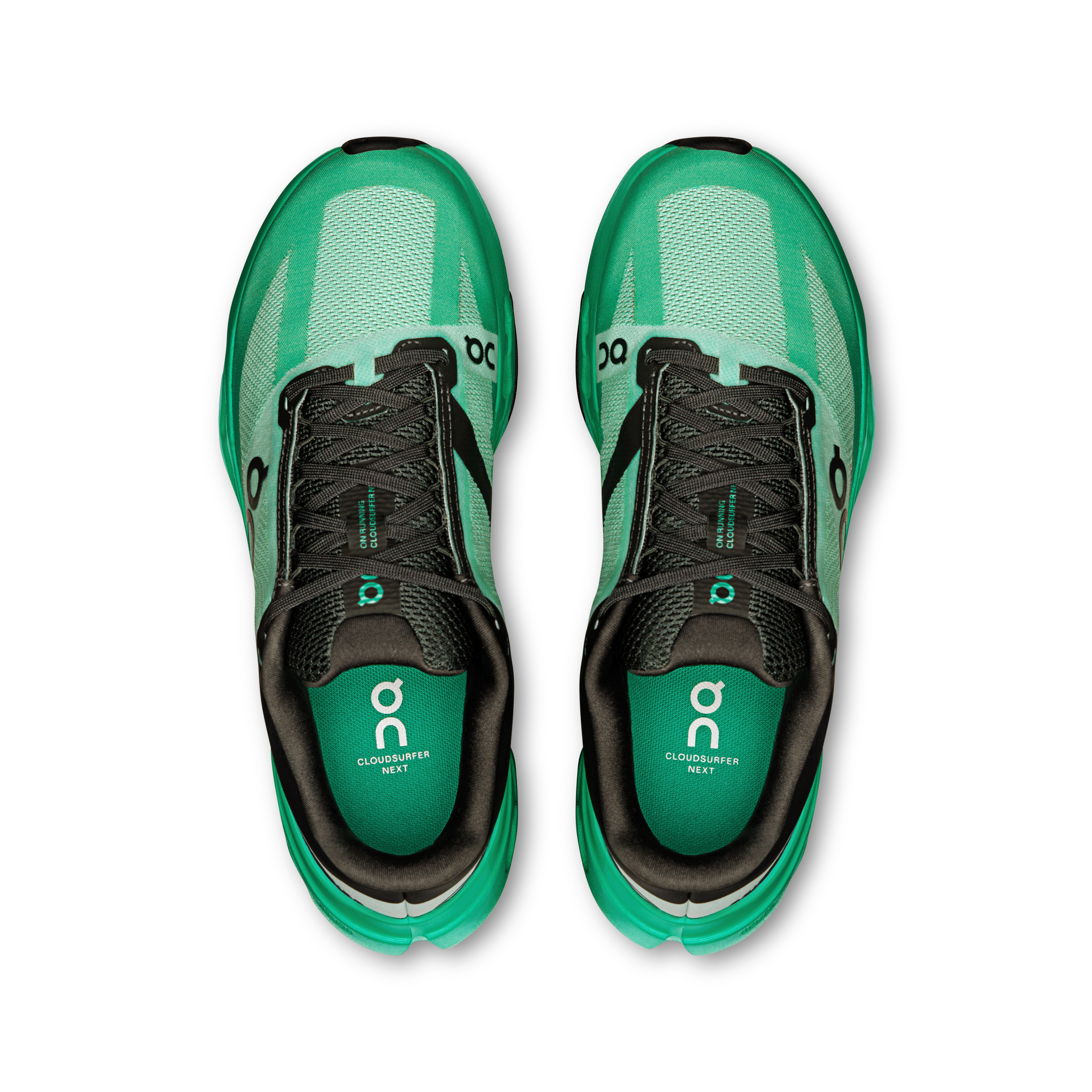 on running cloudsurfer next mint black (women's)
