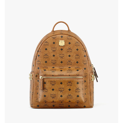 MCM Small-Medium Stark Side Studs Backpack in Visetos