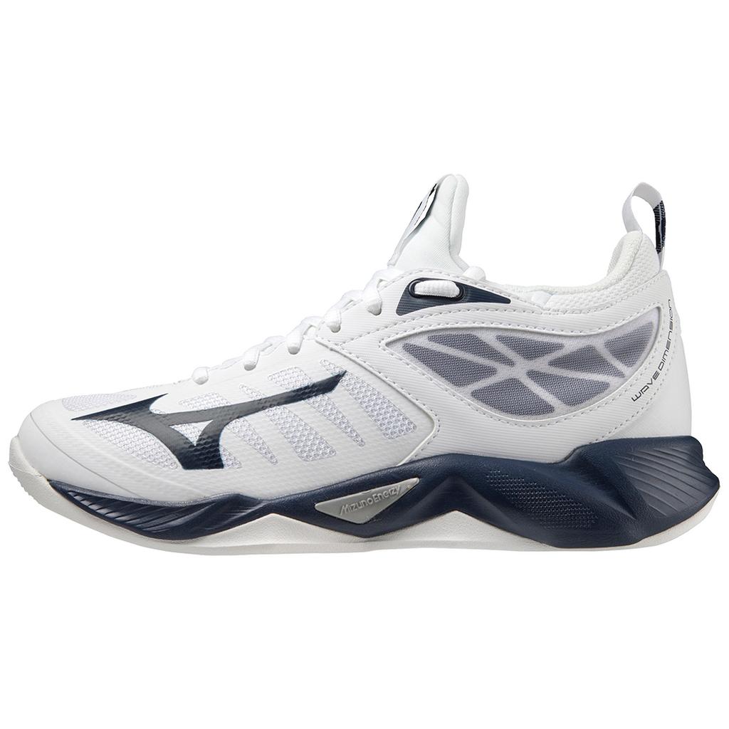 Mizuno Women's Wave Dimension Volleyball Shoe White Navy