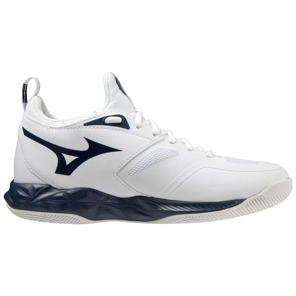 Mizuno Women's Wave Dimension Volleyball Shoe White Navy