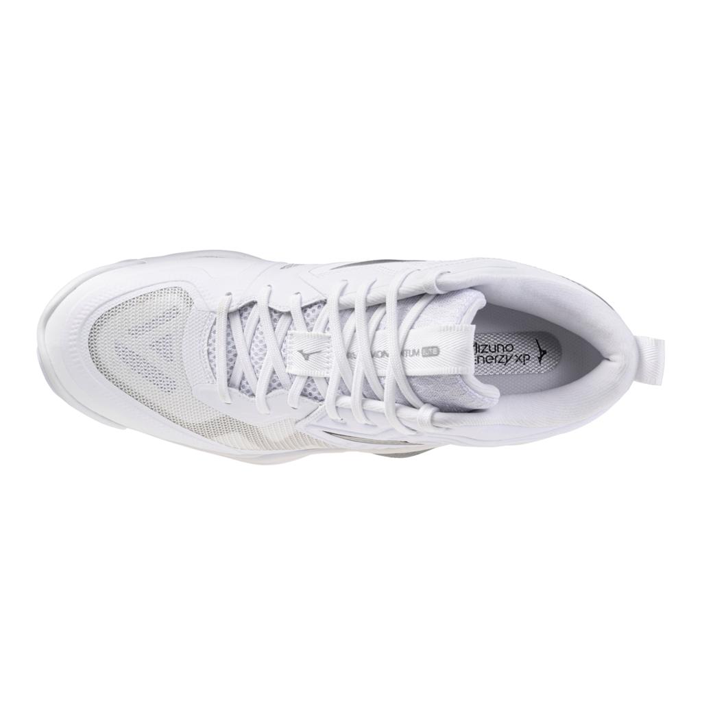 Mizuno Wave Momentum Elite Mid Volleyball Shoe White Gold