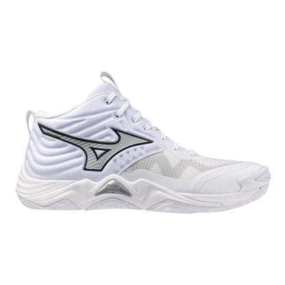 Mizuno Wave Momentum Elite Mid Volleyball Shoe White Gold