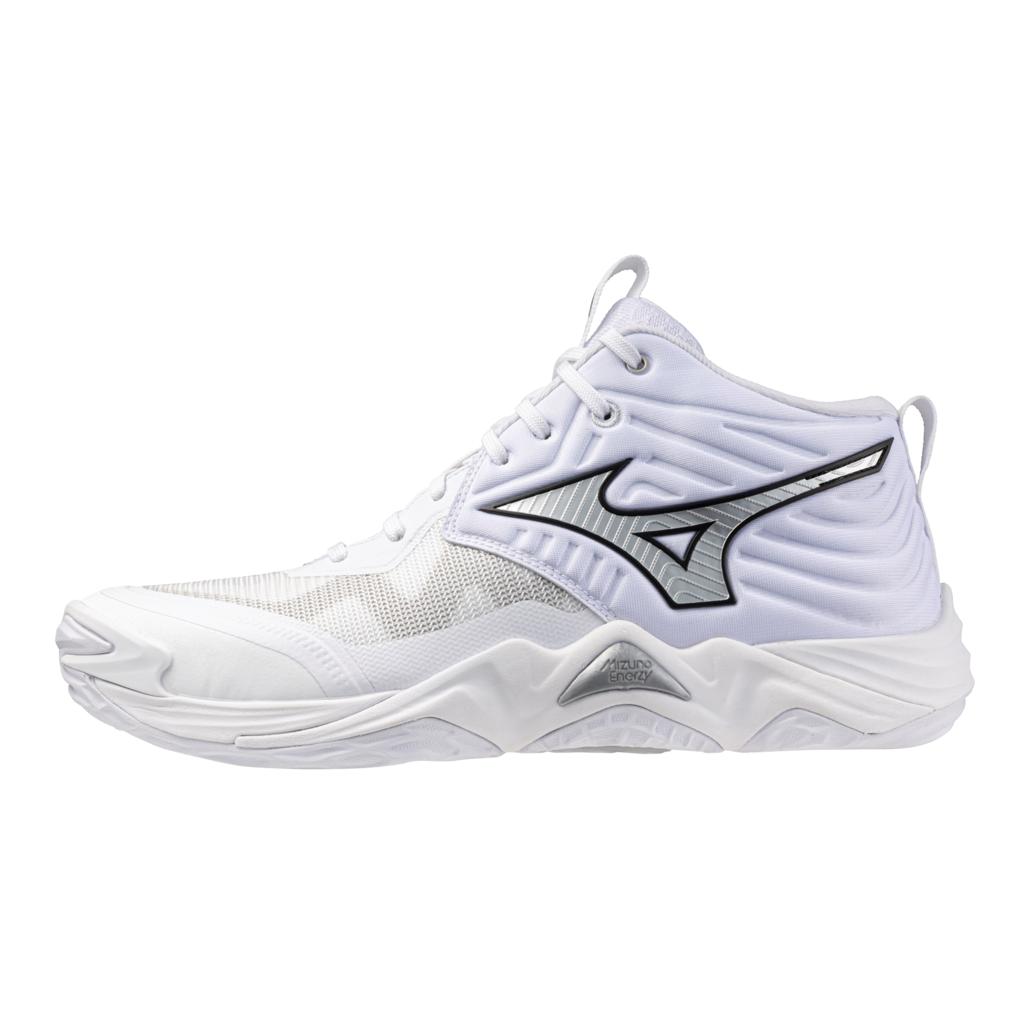 Mizuno Wave Momentum Elite Mid Volleyball Shoe White Gold